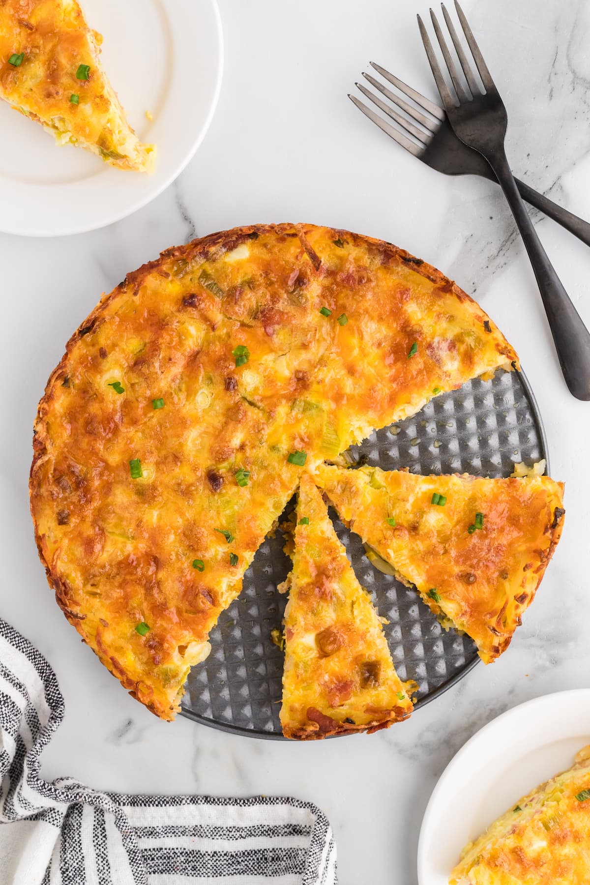 Hash Brown Crust Quiche with Bacon